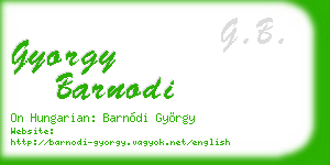 gyorgy barnodi business card